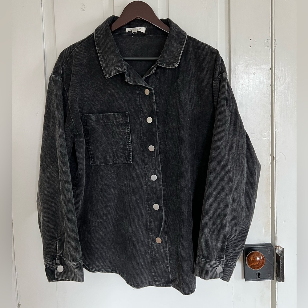 12th Tribe One Size Gray Corduroy Jacket